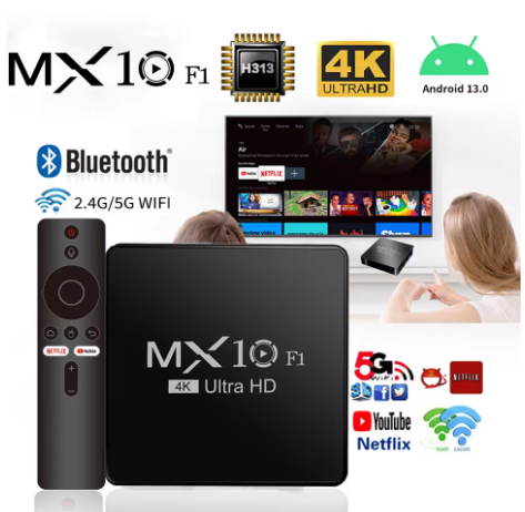  סטרימר חכם אנדרואיד TV BOX Android13 smart כולל שלט דגם mx10