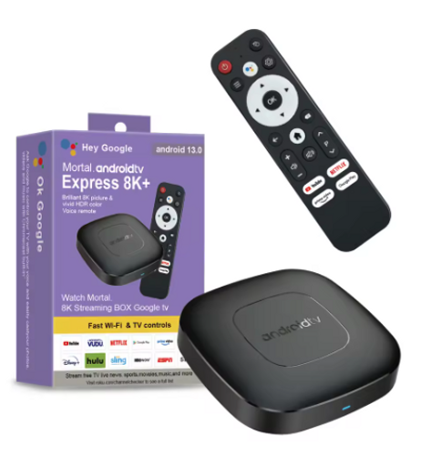  סטרימר חכם אנדרואיד TV BOX Android14 smart כולל שלט דגם T128GB