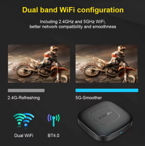  סטרימר חכם אנדרואיד TV BOX Android14 smart כולל שלט דגם T128GB