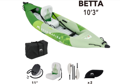 קיאק מתנפח ליחיד BETTA דגם BE-312 מבית AQUA MARINA