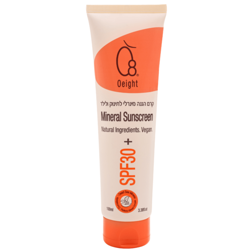קרם הגנה מינרלי לתינוק ולילד +30 SPF או אייט O8 - אזל המלאי