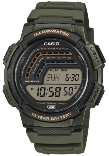 CASIO WS-1800-3A סוללה ל-10 שנים דיגיטלי עם מגוון פונקציות