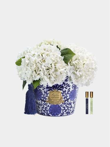 עציץ CHINOISERIE HYDRANGEAS בינוני כחול