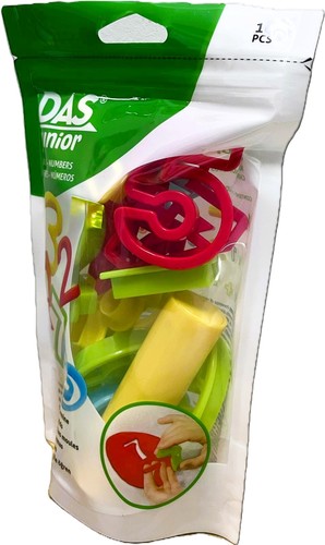 be-be' modelling dough bucket + modelling moulds numbers דלי פלסטלינה צבעונית + שבלונות מספרים