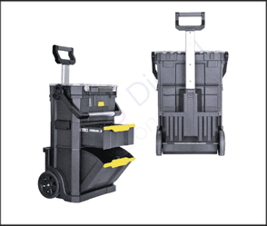 עמדת עבודה ניידת 3 קומות STANLEY – פתרון אחסון מודולרי חכם לאנשי מקצוע