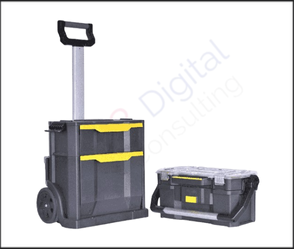 עמדת עבודה ניידת 3 קומות STANLEY – פתרון אחסון מודולרי חכם לאנשי מקצוע