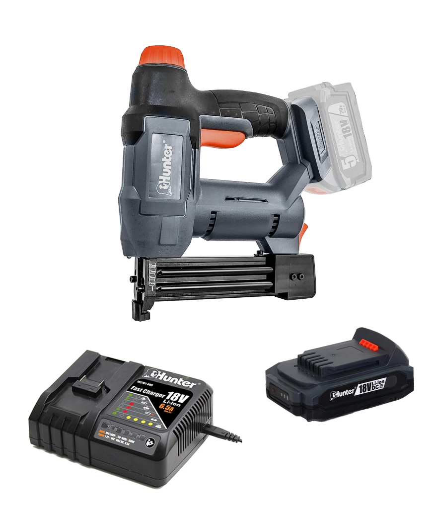 אקדח סיכות ומסמרים נטען 18V + סוללה 2.0AH 102102-004