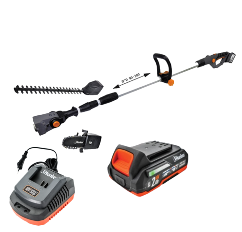 סט גוזם גדר ומשור שרשרת 18V ''8 + סוללה 2.0AH 102901-004