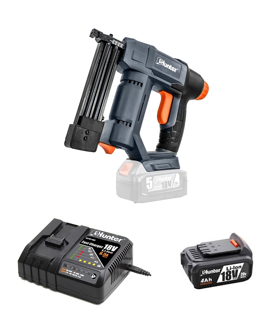 אקדח סיכות ומסמרים נטען 18V + סוללה 4.0AH 102102-001