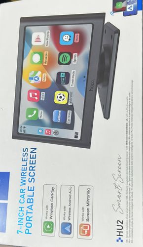 HOCO HU2 – מסך מגע נייד לרכב 7 אינץ' עם CarPlay ו-Android Auto אלחוטיים
