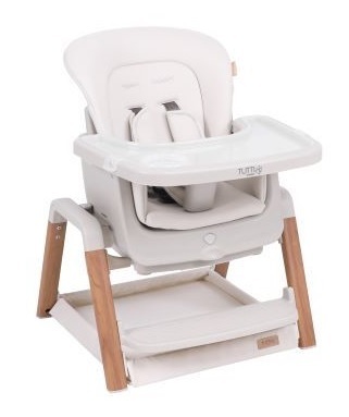 כיסא אוכל כולל טרמפולינה מגיל לידה Tutti bambini NOVA צבע אגוז סקנדינבי