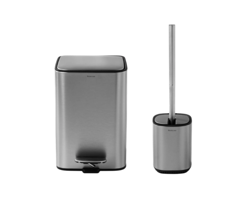 סט שירותים נירוסטה מוברשת Cube 5L