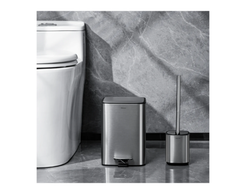סט שירותים נירוסטה מוברשת Cube 5L