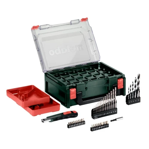 סט מברגה+מטען+2 סוללות +אביזרים METABO BS 12 