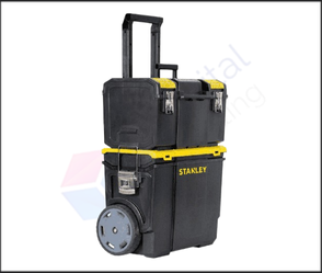 ארגז כלים 3 חלקים על גלגלים STANLEY דגם 1-70-326 – מערכת אחסון ניידת ומודולרית