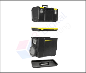 ארגז כלים 3 חלקים על גלגלים STANLEY דגם 1-70-326 – מערכת אחסון ניידת ומודולרית
