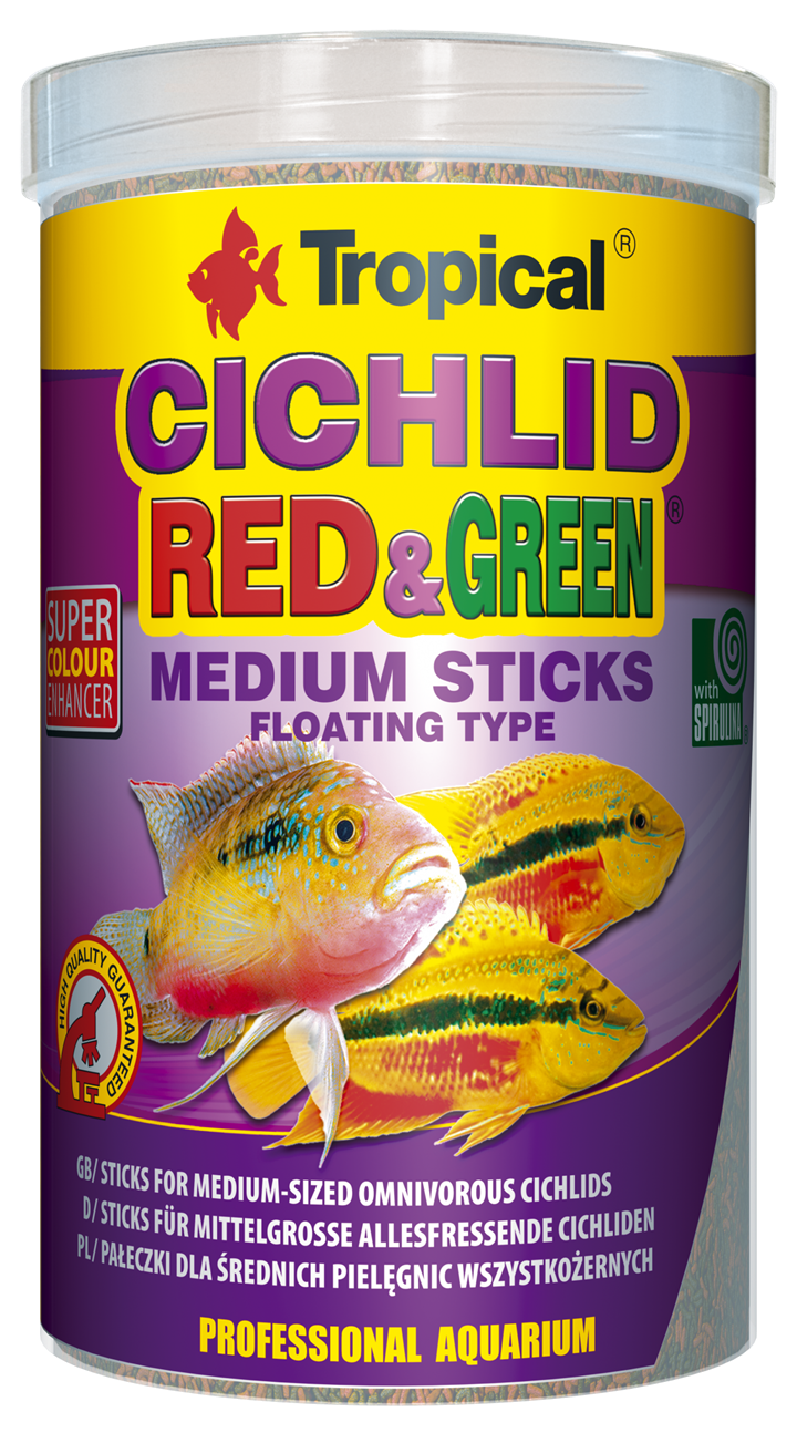 במבה ציקליד רד אנד גרין מדיום 1000 מ”ל Tropical Cichlid RED & GREEN Medium