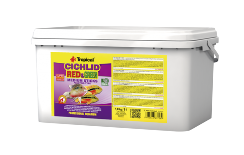 במבה ציקליד רד אנד גרין מדיום 5 ליטר Tropical Cichlid RED & GREEN Medium