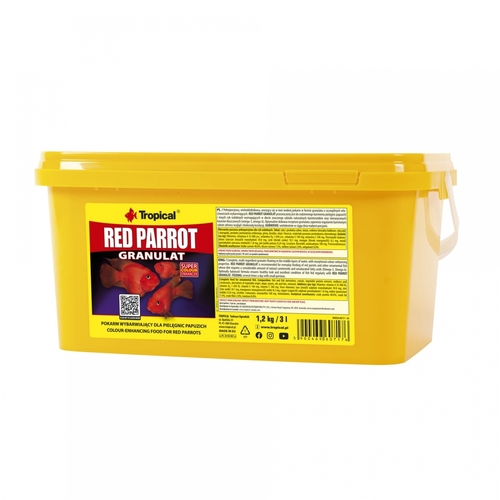 מזון תוכים אדומים גרגרים 3 ליטר Tropical Red Parrot Granulat 