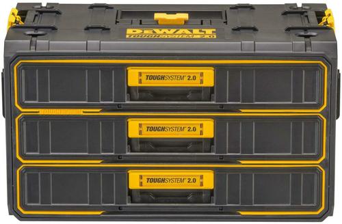 ארגז/מגירות TOUGHSYSTEM 2.0 | 3 מגירות | מודול אחסון מקצועי – DWST08330-1 – DEWALT