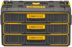 ארגז/מגירות TOUGHSYSTEM 2.0 | 3 מגירות | מודול אחסון מקצועי – DWST08330-1 – DEWALT