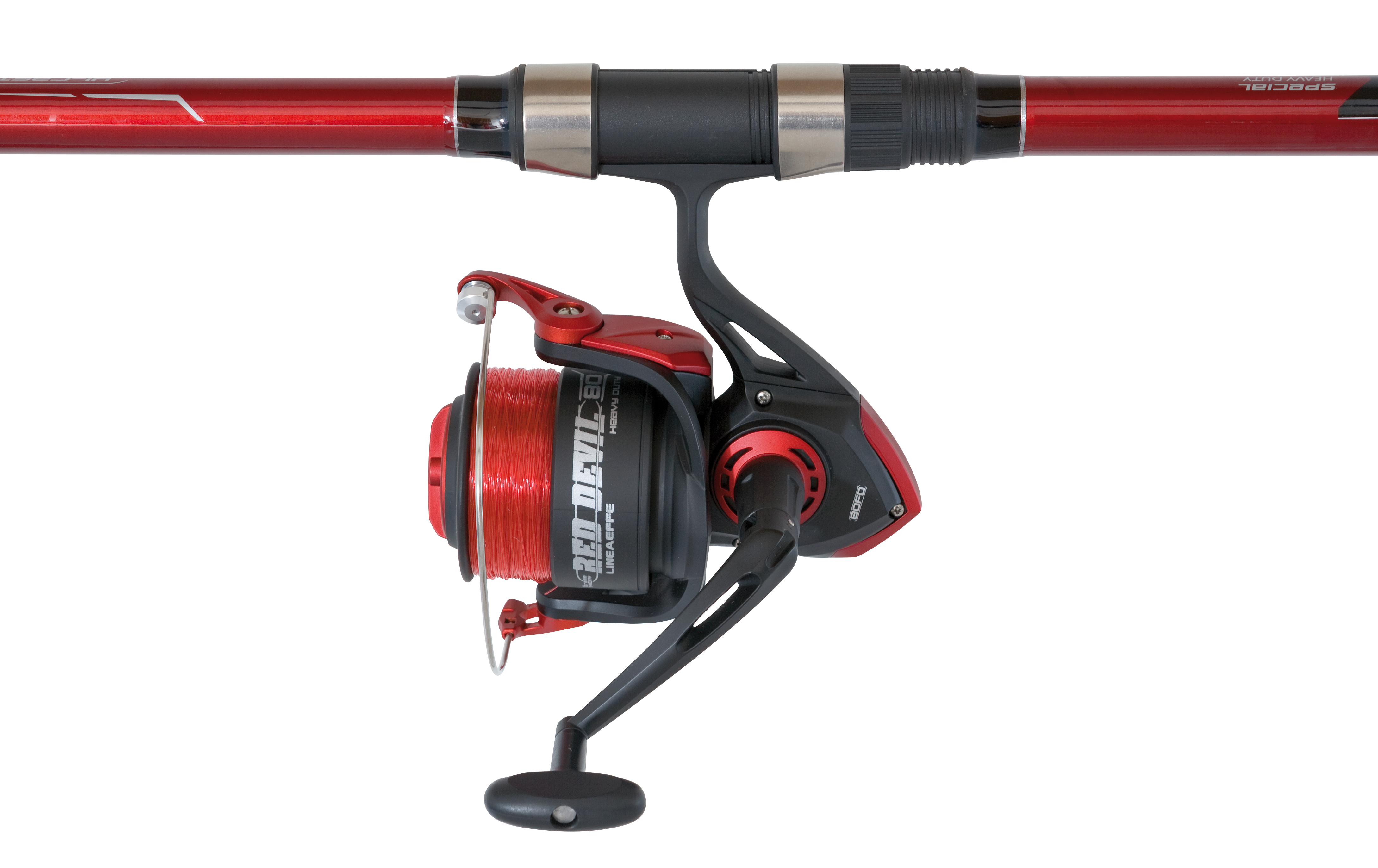 סט דייג מקצועי RED DEVIL 4.20m – חכה + רולר קומפלט לדיג חוף