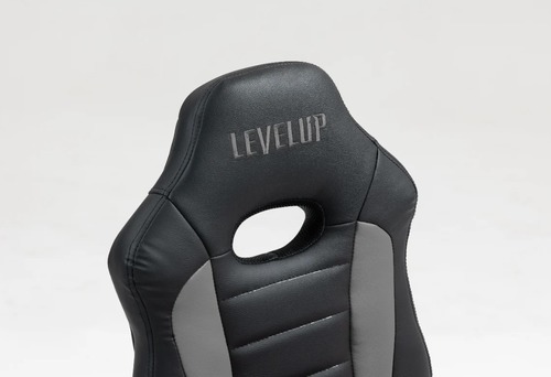 כיסא תלמיד ארגונומי לנוער מבית LEVEL UP | שחור ואפור