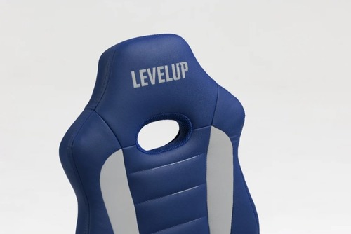 כיסא תלמיד ארגונומי לנוער מבית LEVEL UP | כחול ואפור