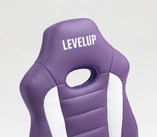 כיסא תלמיד ארגונומי לנוער מבית LEVEL UP | סגול ולבן