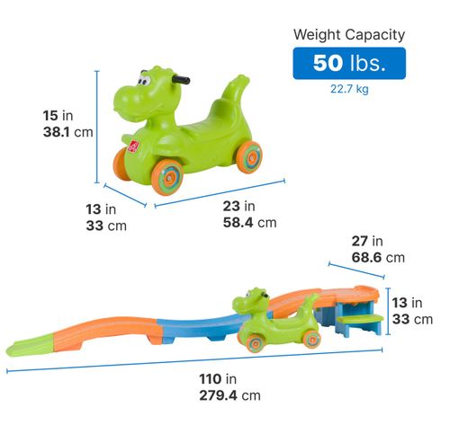 מסלול רכבת הרים במדרון דינוזאור Dino Dash Up & Down Roller Coaster דגם 4404
