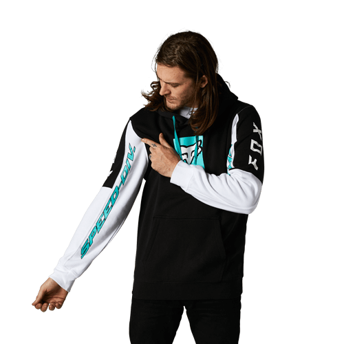 פליז שחור / טורקיז - DIER PULLOVER FLEECE