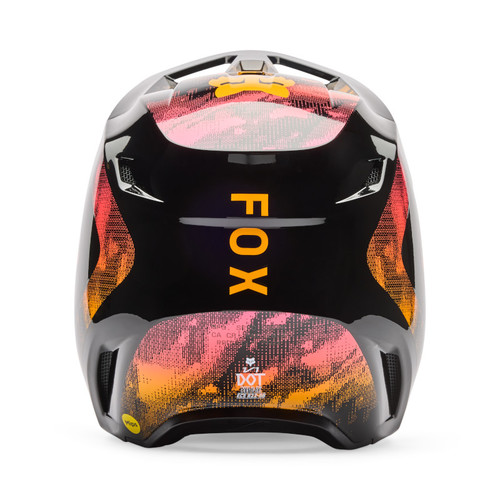 קסדת פוקס שחור / כתום - FOX V1 KAIROS V26
