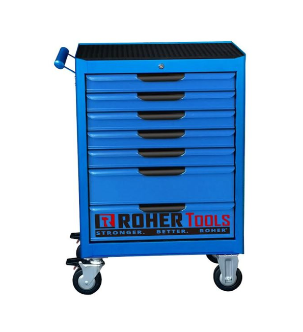 עגלת כלים 7 מגירות כחולה כולל מנגנון INTERLOCK 1093446