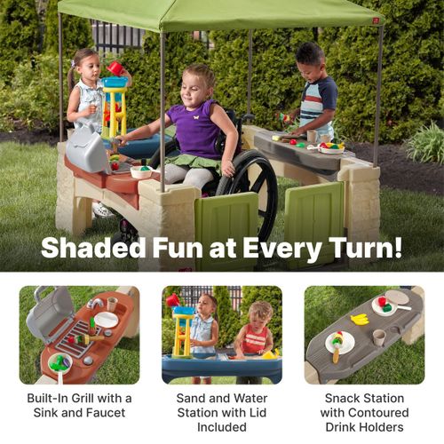 בית פעילות מתאים גם לבעלי מוגבלויות All Around Playtime Patio with Canopy דגם 8741