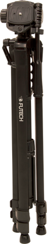חצובה קלה FUTECH 092.160 ללייזר קווים - מבט כללי על רקע לבן המציג את המבנה המתכוונן והראש המתכוונן עם הברגה 1/4 אינץ' לשימוש מקצועי