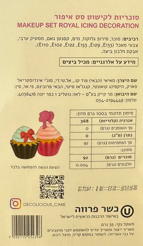 סוכריות לקישוט סט איפור