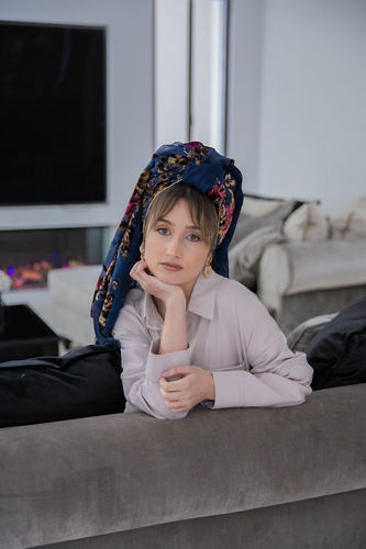 לונג משולב רז - קטיפה צרובה