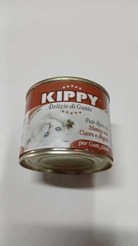 KIPPY פטה לחתולים עשיר בבקר עם לבבות וכבד אריזת שימורים 200 גרם מבצע ! קנה אחד קבל את השני מתנה.