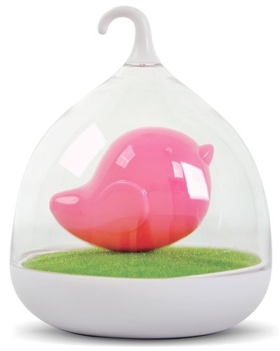 מנורת לילה כלוב ציפור עם שני מצבי תאורה והפעלה בהקשה - ורוד