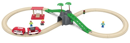 ערכת רכבת עץ חשמלית 37 חלקים 