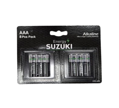 סוללות AAA אלקליין SUZUKI ENERGY – מארז 8 יחידות LR03