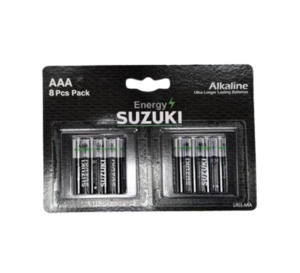 סוללות AAA אלקליין SUZUKI ENERGY – מארז 8 יחידות LR03