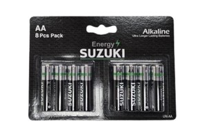 סוללות AA אלקליין SUZUKI ENERGY – מארז 8 יחידות LR6
