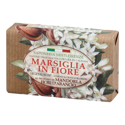 סבון טבעי Marsiglia שקדים ופריחת תפוז - נסטי