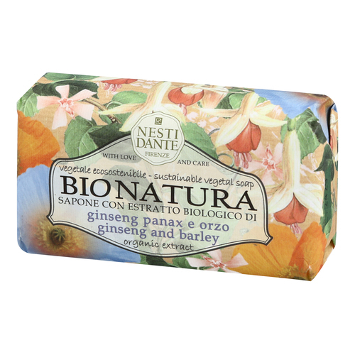 סבון מוצק Bio Natura ג'ינסנג ושעורה אורגנית - נסטי