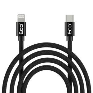 Eco 450 2M - כבל סנכרון וטעינה שזור חיבור Lightning ל־USB Type-C באורך 2 מטר