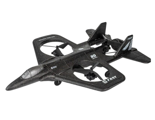 רחפן WIFI נטען בעיצוב מטוס קרב SKY-SCANNER עם תאורה, מצלמה ושלושה מדחפים מוגנים 1