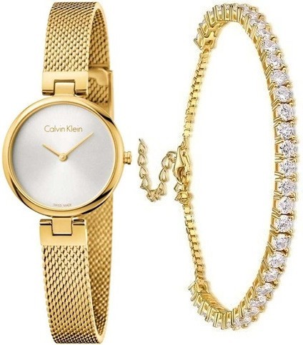שעון קלווין קליין לנשים Calvin Klein K8G23526 סט צמיד מתנה 