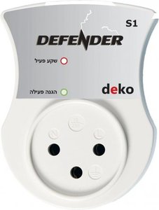 מגן ברקים נחשולי מתח DEKO Defender S1 – לבן וויזאלקטריק
