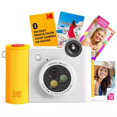 KODAK מצלמת אינסטנט מדגם Smile Plus (לבן)